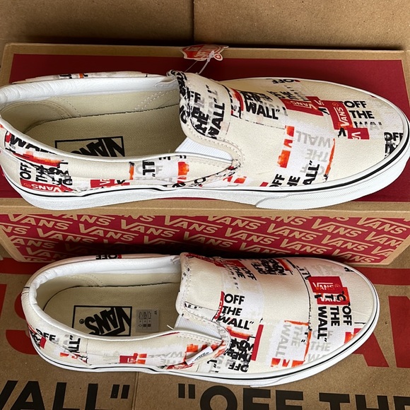 Vans Men’s Classic Slip On Packing Tape Blackdbl/Classic True White sneakers - Picture 3 of 16